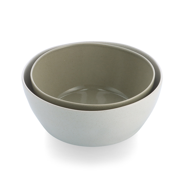 Serveerkom Crème & Groen